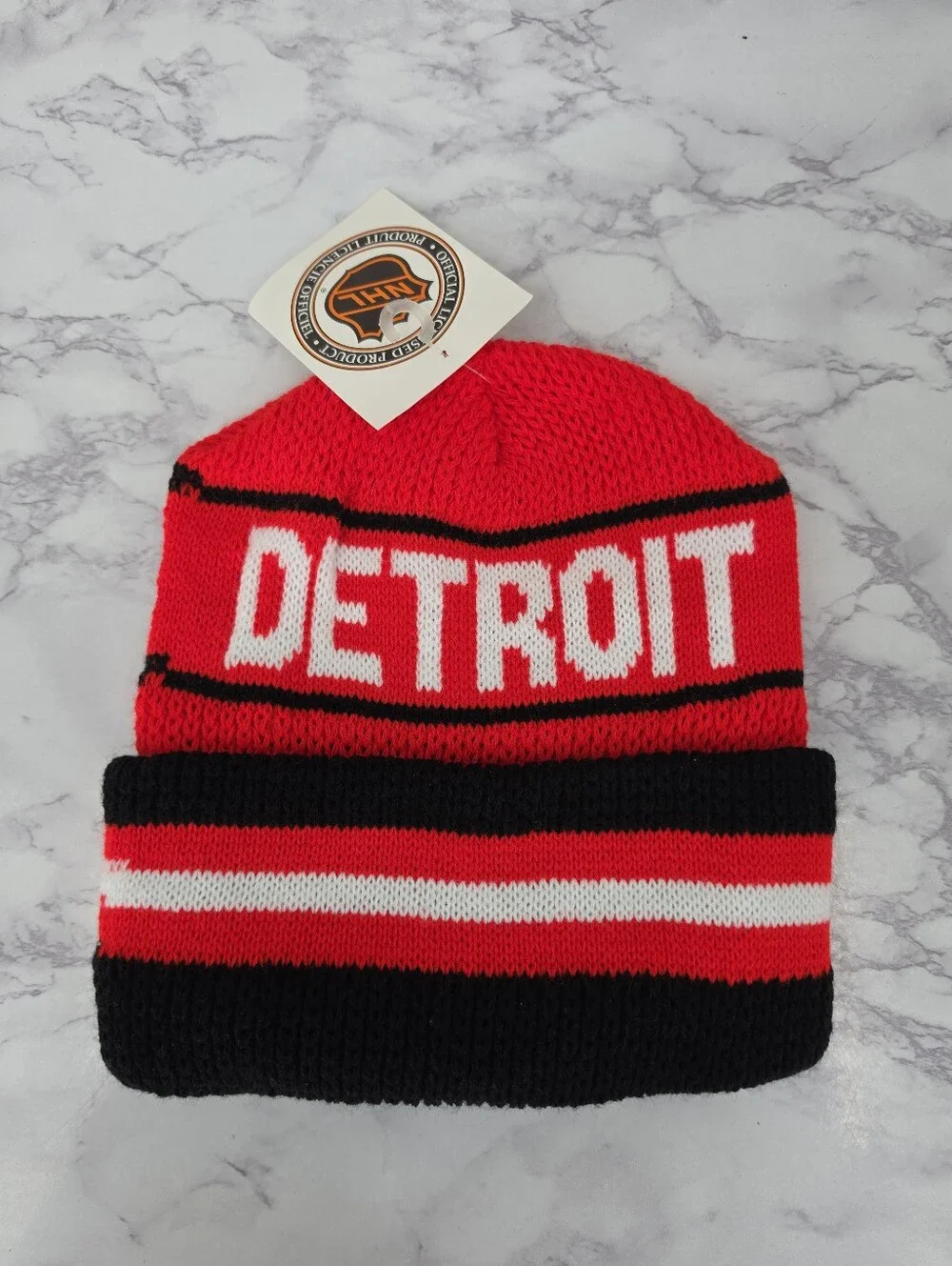 Detroit Red Wings NHL Beanie Hat Cap Tobbagan Vintage